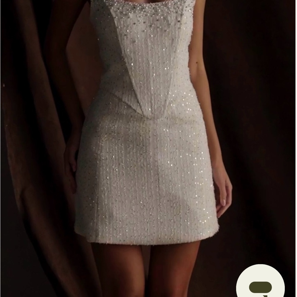 Brand New Meshki Lorrie Tweed Corset Mini Dress